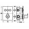 Mitigeur Bain Douche Thermostatique 3 sorties F 3/4 à Encastrer Mural Odyssée Paini