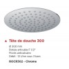 Tête de Douche Haute Ø 300 mm Paini