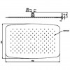 Tête de Douche Ovalie 550 X 350 mm Paini