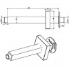 Bras de Douche Plafond de Paini - Long. 200 mm