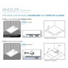 Receveur Douche Kinesurf Rectangle Kinedo avec bonde centrée sur la largeur
