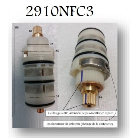 Cartouche Thermostatique 2910NFC3 pour Mitigeurs de Paini France