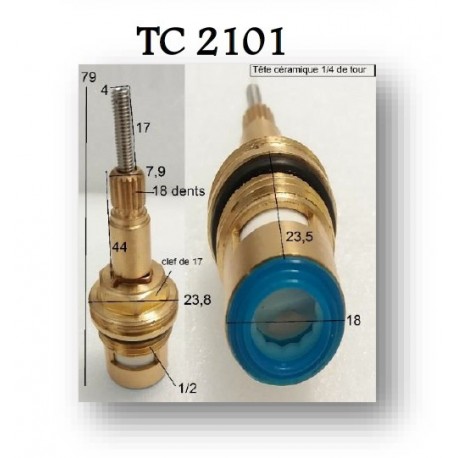 Tête Céramique en 1/2 TC 2101 de Paini France Robinetterie